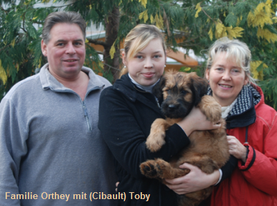 Familie Orthey mit (Cibault) Toby